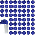 AVIVIHO 65pcs Fake Flowers Royal Blue Hydrangea Artificial Flowers Bulk (Not Squished, No Steaming Need) Silk Flowers with Stems for Wedding Decor,Home,Baby Shower,Table Centerpieces Decoration by Aviviho