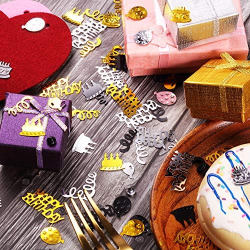 WILLBOND 3000 Pcs Birthday Confetti Metallic Foil Party Decorations,None (Pack of 5) - Image 3