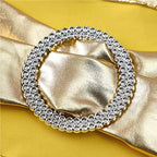 Spandex Gold Chair Sashes Bows 50 Pack Stretch Chair Bands with Buckles Elastic Slider Chairs Ties for Wedding Decorations Party Reception Events Banquet Decor - Metal Gold - Image 4