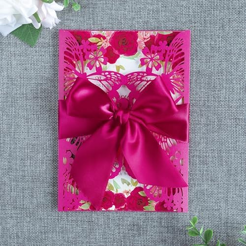 20 PCS Butterfly Quinceanera Invitation, Laser Cut Invitation Cards - Image 2