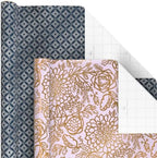 Hallmark Wrapping Paper Rolls, 6 Rolls (Hearts, Dots, Flowers, Stripes) - Image 5