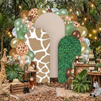 Foilswirl 34 Pcs Jungle Party Decor 4ft 5ft 6ft Safari Arch Backdrop Cover - Image 3