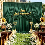 20ft x 14ft Hunter Green Backdrop Curtains for Wedding Parties, 4 Panels Wrinkle Free Polyester Fabric Drapes for Reception, Photography Background, Baby Shower & Stage Decor (5ft x 14ft Each) - Image 7
