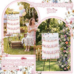 Pinkunn Wildflower Wedding Seating Chart with Easel Display Stand 15.8 x 23.6 Inch Wooden Rustic Seating Chart Board Please Find Your Seat Sign for Baby & Bride Shower Wedding Sign Decor - Image 5