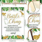 Trelaco 12 Pcs Safari Baby Shower Games Bottle Chug Wooden Sign Set - Image 3