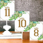 Succulent Design Table Number Cards Double Sided Party Table Numbers for Reception Baby Shower Anniversary Birthday Bridal Party 5x7 100 Pcs - Image 3