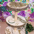 Wooden 4 Tier Rustic Cupcake Stand, Great for Wedding Cake Wood Display Tiered Centerpiece, Dessert Tower for Parties & Events (Pack of 2) - Image 6