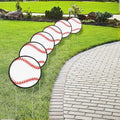 Fun Express Happy Birthday Yard Sign with Stakes, Baseball, 6 Pack by FunExpress