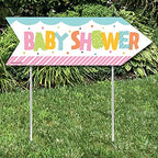 Big Dot of Happiness Colorful Baby Shower - Gender Neutral Party Sign Arrow - Double Sided Directional Yard Signs - Set of 2 - Image 2