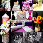 MaikOn Ribbon for Flower Bouquet, 24 Row 10 Yard Diamond Sparkling Rhinestone Mesh Ribbon Roll DIY Arts Crafts Wedding Birthdays Baby Shower Decorations - Silver, as described - Image 6