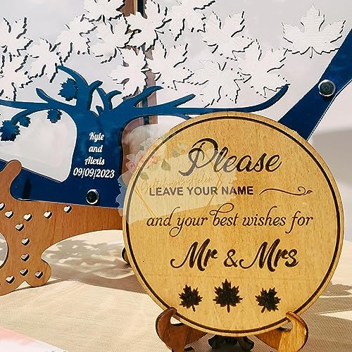 Wedding Guest Book Alternative Drop Box Frame - Personalized Maple Tree - Image 3