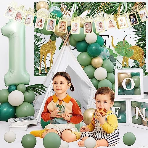 DCJHFJ Wild One Birthday Decorations for Boys Safari 1st Birthday Party - Image 6