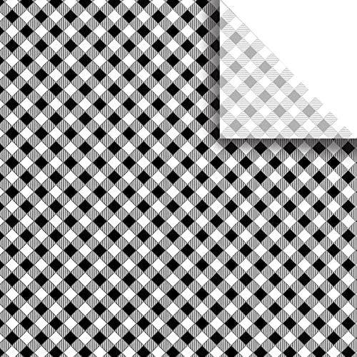 Jillson Roberts Printed Unfolded Gift Tissue 20" x 30" for Birthdays, Wine Bags, Weddings, Black Gingham, 240 Sheets - Image 2