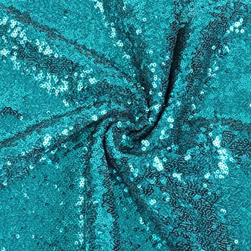 Poise3EHome Teal Sequin Tablecloth 60×120 Inch Rectangle Sparkly Fabric Table Cloth for Baby Shower Birthday Party Wedding Christmas Holiday Decoration - Image 5