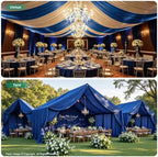 4 Panels 5ft(W) x 20ft(L) Royal Blue Ceiling Drapes for Wedding Parties - Image 5