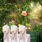 Champagne Satin Chair Sashes Bows for Chair,7x108inchs,50pcs - Image 2