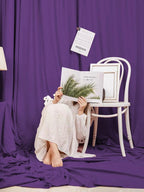 Purple Backdrop Curtains 30ftx10ft Halloween Polyester Photo Drapes - Image 5