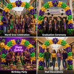 Balloon Arch Deluxe DIY Professional Kit with Mardi Gras Gold, Green and Purple Balloons (1/Pkg) Pkg/1 - Image 7