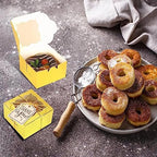 KPOSIYA 120pcs Small Cookie Boxes with Window, 4x4x2.5 Gold Bakery Box - Image 2