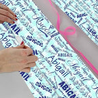 AOFUN Personalized Gift With Name Logo Mens Birthday Wrapping Paper Christmas Paper Wrap Personalized Name Text Wrapping Paper Birthday Wrapping 3 Rolls 58" x 23" - Image 4