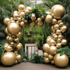 Royal Blue Gold Balloon Arch Double Stuffed Latex Bobo Pearl Gold Balloon Garland Navy Ruby Blue Balloons for Birthday Baby Shower New Year Wedding Prom Business Opening Party Decor - Image 2