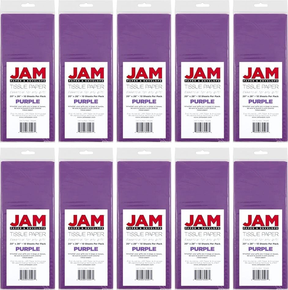 JAM Paper Tissue Paper - Purple - 100 Sheets/Pack - Image 4