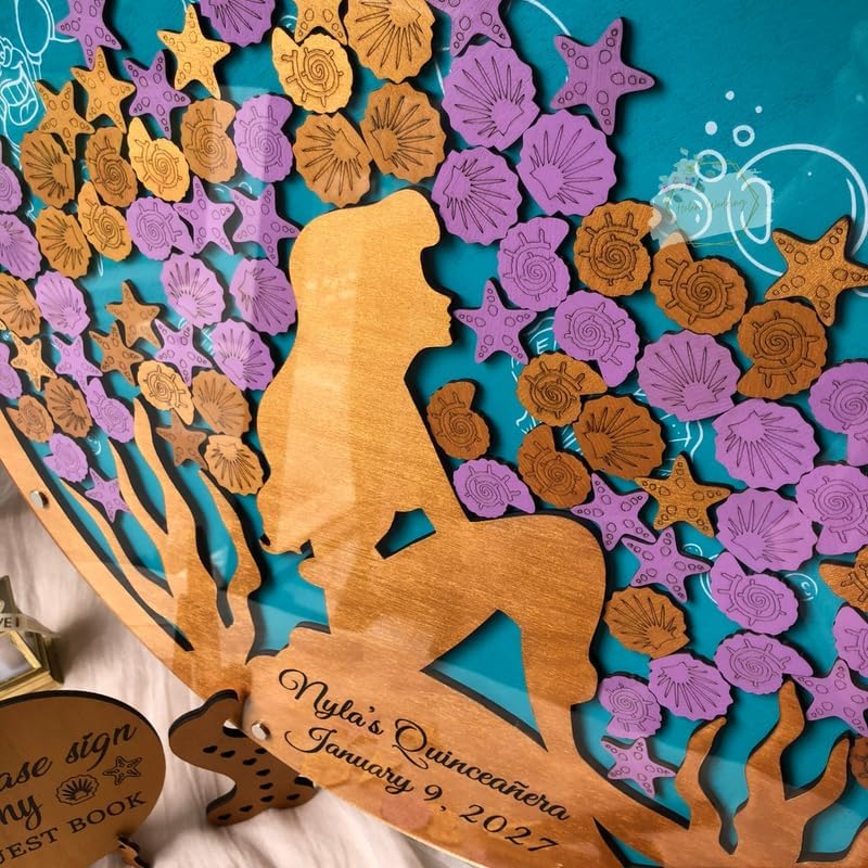 Quinceañera Guest Book Alternative, Mermaid Under the Sea Sweet 15 Decor - Image 6