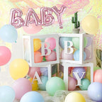 QIFU Baby Shower Boxes Decoration, 31 Pieces Transparent Balloon Box + 27 - Image 5