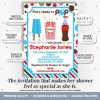 Amanda Creation She's Ready to Pop Baby Shower Invitations, Ready to POP Baby Shower Invites, 30 Personalized 5x7 Double-Sided Cards with White Envelopes, Made in USA - Image 2
