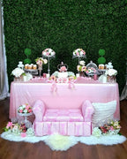Pink Tablecloth 90x132inch Rectangle Sequin Tablecloth for Party Decoration - Image 6