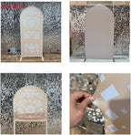 Beige Arch Backdrop Cover for Mexican Fiesta Party Decoration Stretchy Arch Stand Fabric Baptismx Baby Shower Cake Table Supplies (Cover Only) (G3739,4ftx7.2ft (CoverOnly)) - Image 2