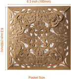 Hosmsua 50PCS Personalized Gold Wedding Invitation Pocket, 6.3x6.3 Laser Cut Flora Wedding Invitation Pockets with Envelopes for Wedding Quinceanera Sweet 16 Invite - Image 3