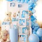 QIFU Baby Shower Boxes Decoration, 31 Pieces Transparent Balloon Box + 27 - Image 3